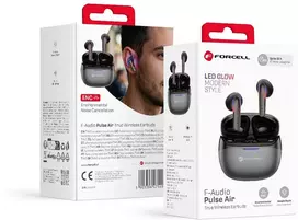 Ausinės Forcell F-Audio Pulse Air ENC Belaidės In-Ear TWS Earbuds juodas