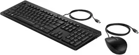 Klaviatūra ir pelė - HP 225 G2 USB Laidinė Pelė Klaviatūra, Skysčiams atspari, Juoda