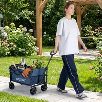 Lauko baldų komplektas Promotions Sulankstomas vežimėlis 92 l 73x38x93 cm mėlynas