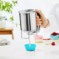 Ambition Tešlos dozatoriaus piltuvas 1vnt 900ml nerūdijančio plieno talpi naudinga Dozė