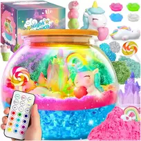 Memflow UNICORN LED NAKTINIS LEMPAS „Pasidaryk pats“ KŪRYBINGAS KINETINIS SMĖLIS + NUOTOLINIO VALDYMAS