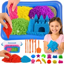 Gordon Toys KINETINIS SMĖLIS 2kg BASEINŲ PELIETO MENTELĖ SANDBIT KAUŠAS XXL RINKINYS
