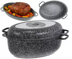 Edenberg Didelė keptuvė žąsų viryklė 8 l keptuvė GRILL puodas indukcinė dujinė orkaitė
