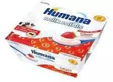 Humana Milk Minis jogurtinis desertas su braškėmis 8m+ 400g