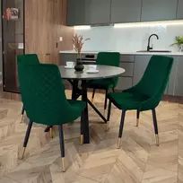 Ehokery Moderni minkšta Velvet Velvet Loft kėdė su aukšta nugara
