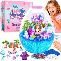 Qulki „Pasidaryk pats“ MERMAID RINKINYS KŪRYBINĖ MAGICAL TERARIUM RUMULĖLIO FONinio apšvietimo lempa L