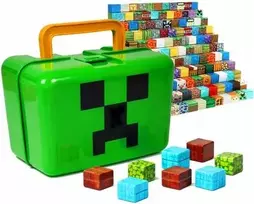 Bez Marki MAGNETINIŲ BLOKŲ RINKINYS PIXEL CUBE BLOCKS lagaminas FIGURINES 100 EL
