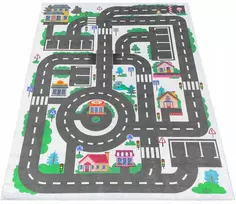 Rugo KILIMAS 120x180 GATVĖS KELIAI AUTOMOBILIAI MIESTO ANTISLIDYMAS VAIKAMS VAIKAMS