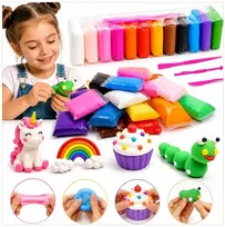 Toys SUPER CAY PLASTICINE MOLIS POLIMERINĖ PUTOS 12 SPALVŲ KŪRYBINGOS