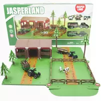 LandToys ŪKIO DIDŽIAI GYVŪNAI LAUKIA DU TRAKTORIUS SU PRIEKABAIS GYVŪNAIS