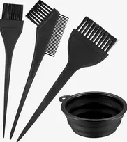 Bez Marki PLAUKŲ DAŽYMO ŠEPEČETĖS ŠUKOS DUBENIS 4 Vnt. PLASTIKAS