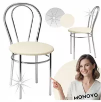 Monovo Smėlio spalvos odinė virtuvės kėdė svetainei Valgomojo virtuvei ALVA