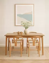 Avida Design Vero Natural medinė kėdė Natūralaus pluošto Boho Svetainė Balkonas Terasa