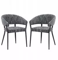 Domaison 2x LUNA S minkštų kėdžių rinkinys pilka Boucle – 340566