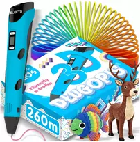 Electo 3D RAŠIKLIŲ RINKINYS VAIKAMS 3D SPAUSDINTUVAS + KASETĖS 260 METRU + ŠABLONAI
