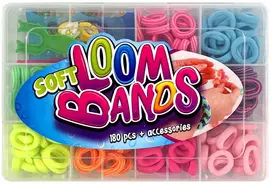 Bez Marki Guminių juostų rinkinys apyrankėms gaminti, storos gumos, 180 vnt. Loom juostos