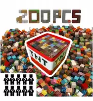 Magnetinių blokelių VAIKŲ kubelių rinkinys 3D+200+ žmonių dovanų DĖŽUTĖ