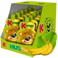 KUBUŚ vaisių putėsiai 100% bananų obuoliai 100 g x 12 vnt. VAIKAMS