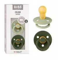 BIBS Color čiulptukas kūdikiui 2 vnt. Guma 18m+ Sage&Hunter Žalias