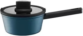 Puodas su dangčiu, padengtu „Qualum Basic Azzurro“ danga, 18 cm, AMBITION