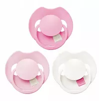 LOVI Prime Tutti Frutti dinaminis čiulptukas 6-18m 3 vnt Peony Rožinė