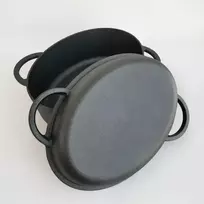 Krisberg Ketaus kepimo keptuvė 2 viename DANČIO / GRILĖS KEPUTINIS INDUKCINĖS DUJOS 34 cm
