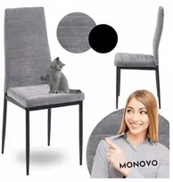 Monovo Moderni palėpės minkšta virtuvės kėdė, skirta svetainei valgomajam Pilka EDEN