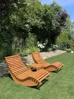 Bez Marki Supamas sodo gultas, skirtas SPA zonai, terasoje