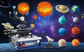Bez Marki BLOKUOJA SAULES SISTEMA PLANETA JUDAMOSIOS ERDVĖS ŽEMĖS SUN LED 775vnt 8in1