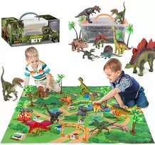 ACR DIDELIS DINOZAURŲ FIGURŲ RINKINYS + DINO PARKO T-REX MAT DINOZAURU DOVANA