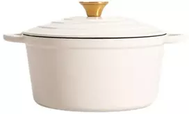 ANDREAS smėlio spalvos tradicinis ketaus puodas, 24cm 4 l HOMLA