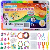 Tatwelt GUMĖS PAPUOŠALŲ APYRANKĖMS GAMYBOS KROSNO BEADS DIDELIS RINKINYS XL
