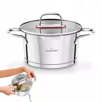 Plieninis PUODAS INDUKCINIS nerūdijantis DIDELIS dujos Starke Pro Speziale 3.1L 20cm