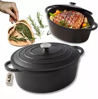 HAGE DIDELĖ ketaus kepimo skarda KEPINIMUI 4,5 L INDUKCINEI ORKAITĖS