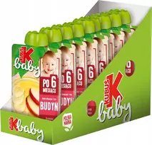 Kubuś Mikė Baby mousse vaisių desertinis bananų pudingas 9x100g