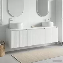 Vonios spintos komplektas 3 vnt. Itin blizgi balta