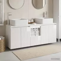 Vonios spintos komplektas 3 vnt. Itin blizgi balta