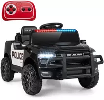 Promotions Vaikiškas elektrinis policijos automobilis su nuotolinio valdymo pultu 96,5x61x48,5 cm juodas