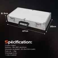 Promotions Ginklo dėklas su derinamuoju užraktu 47x25x8,3 cm sidabrinis
