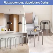 Promotions Metalinės kėdės 6 vnt. Ø29,5x44,5 cm juodos