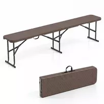 Lauko baldų komplektas Promotions Sulankstoma suoliukas 183x28x43 cm rudos spalvos