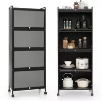 Promotions Virtuvės kepėjo lentyna, 5 aukštų, 59,7x31,8x153,7 cm, juoda
