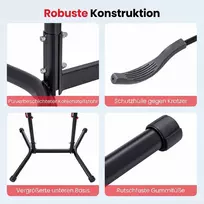 Promotions Reguliuojama dviračių laikymo stovas 4 dviratėms 76,2x73,7x215,9 cm juodas