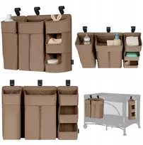 Didelis pakabinamas 3in1 lovos organizatorius Lionelo Sidepocket Large