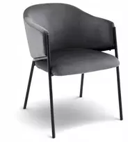 Kontrasto MODERNI KĖDĖ VIRTUVĖ VALGOMAS SVETAINE VELVET KT208 NEVA Pilkas II GAT