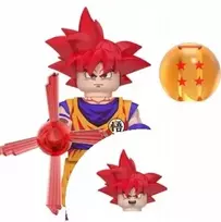 WM Son Goku Raudona iš Dragon Ball minifigūrėlės kaladėlėms