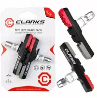 Clarks CPS301 MTB V formos stabdžių kaladėlės 72 mm raudona-juoda-pilka