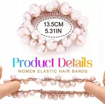 PEARL HAIR RIES 7CM ELASTIC BEADS RINKINYS DEKORUOTI PLAUKAI
