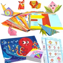 Martius POPIERIUS ORIGAMI 108 LAPAI Kūrybinis „pasidaryk pats“ rinkinys vaikams