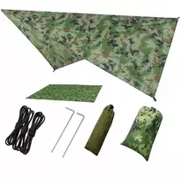 R70 „Camo“ vandeniui atsparus kempingo brezentas – lengvas ir patvarus (H013)